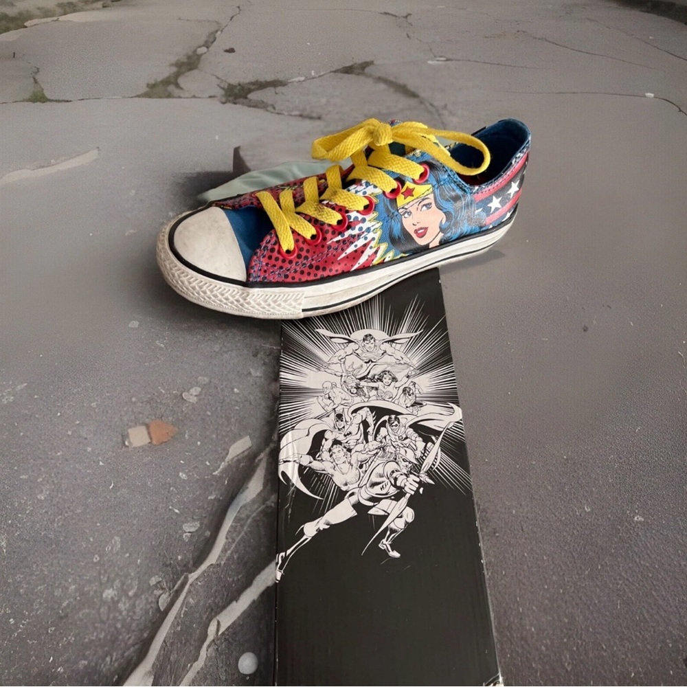 CONVERSE Wonder Woman DC Comics Sneakers Unisex 131719F Women’s Sz 7~ Men’s 5